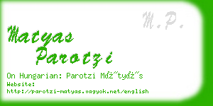 matyas parotzi business card